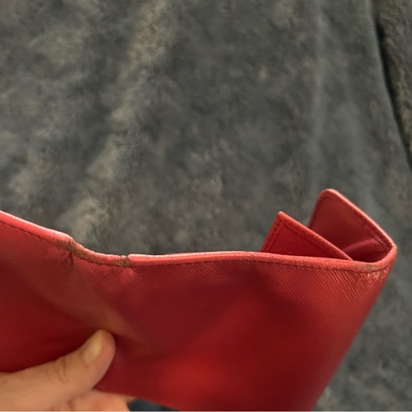 PRADA Saffiano Metal Leather Pink Wallet - Picture 14 of 15